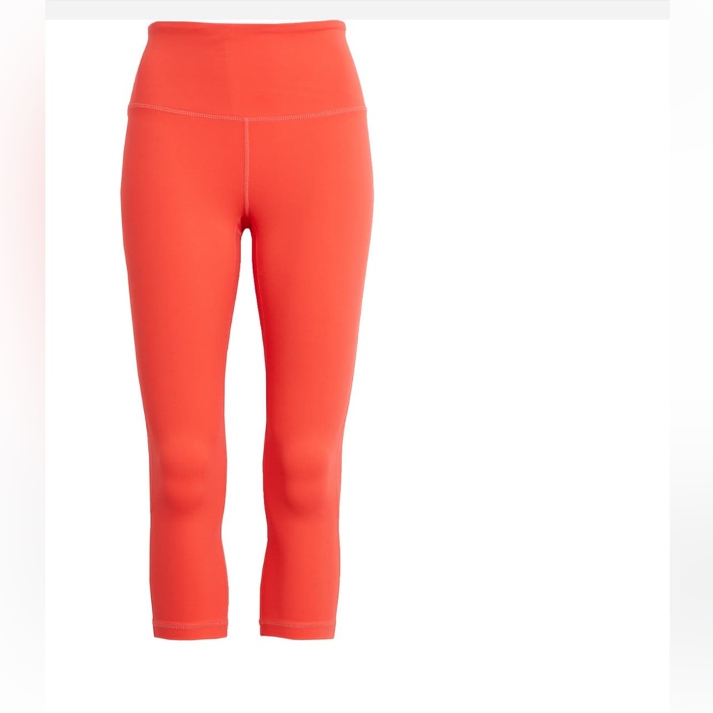 Zella Studio Lite Crop Leggings Small Red High Rise Athletic Activewear